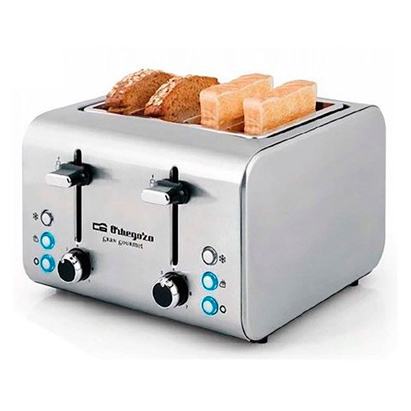 Orbegozo to 8000 tostador eléctrico acero inoxidable 4 rebanadas 1600w con 7 niveles de potencia