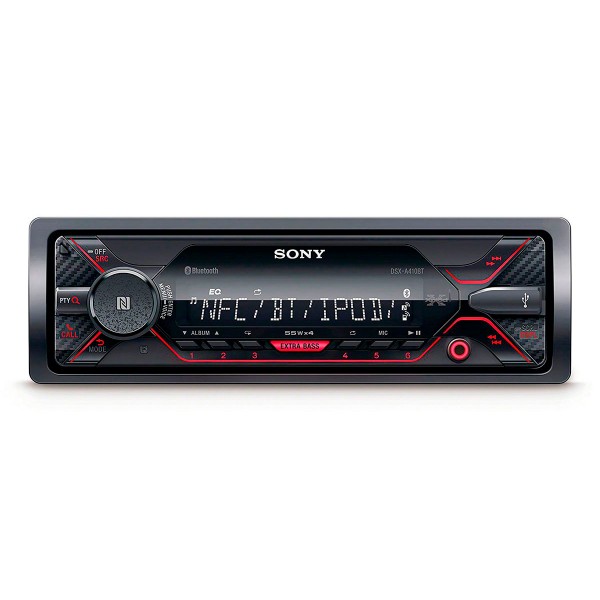 Sony cdx-g1300u receptor de cd para coche usb negro/rojo pantalla lcd amplificación 4 salidas de 55w extra bass