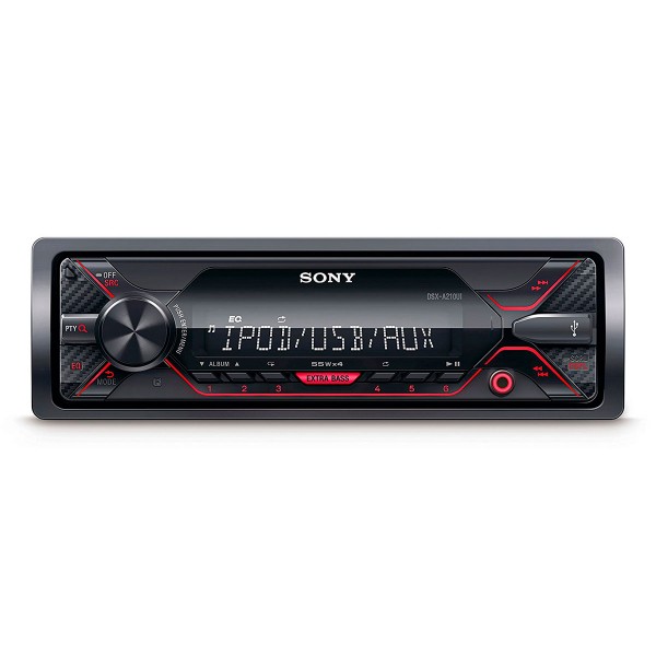 Sony dsxa210ui receptor multimedia con usb para coche iluminación rojo