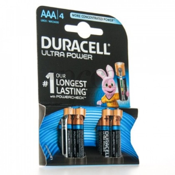 DURACELL ALCALINA ULTRA POWER AAA LR03 4U