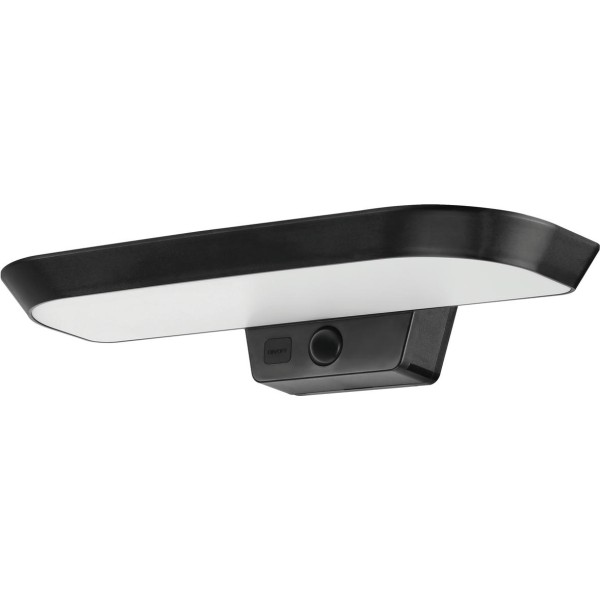 Aplique led solar negr.oval ip54 6w.3cct