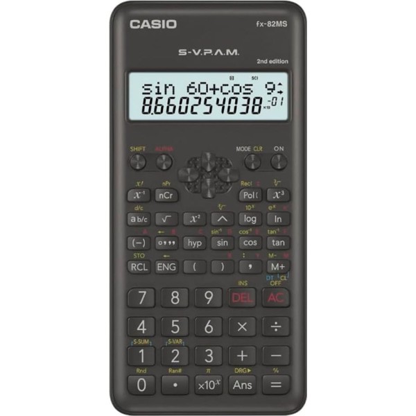 Casio fx-82ms-2 negra / calculadora científica estándar