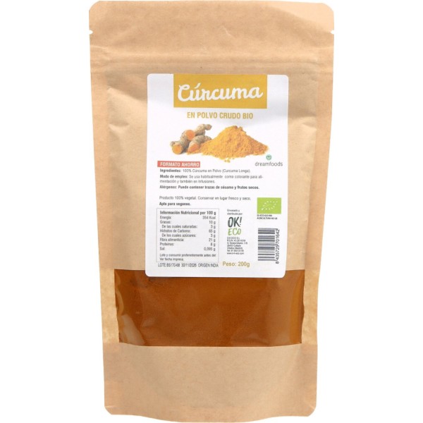 Dream Foods Curcuma Polvo 200g Bio